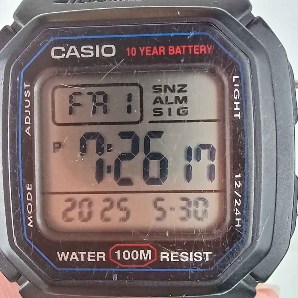 Casio Illuminator 3240 W800 H Water Resist Quartz Alarm Chrono New Battery